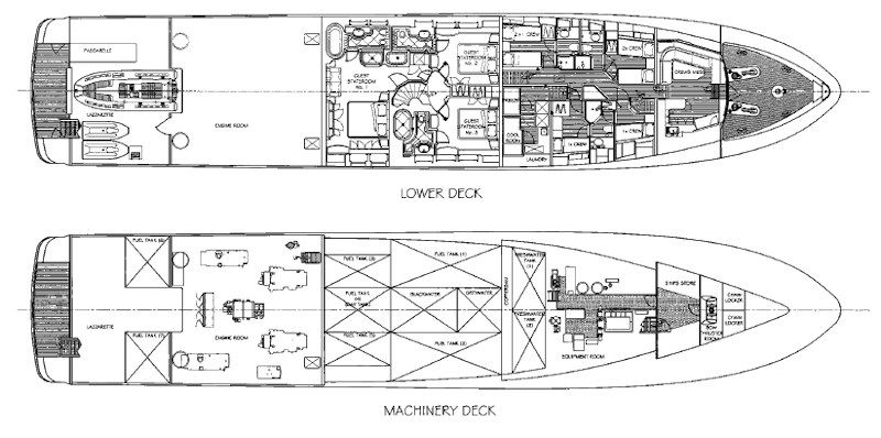 План моторной яхты Alaska Of George Town №2